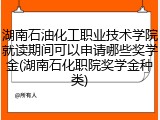 湖南石油化工职业技术学院就读期间可以申请哪些奖学金(湖南石化职院奖学金种类)