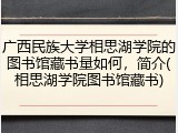 广西民族大学相思湖学院的图书馆藏书量如何，简介(相思湖学院图书馆藏书)