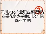四川文化产业职业学院到毕业要花多少学费(川文产院毕业学费)