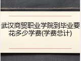 武汉商贸职业学院到毕业要花多少学费(学费总计)