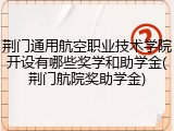 荆门通用航空职业技术学院开设有哪些奖学和助学金(荆门航院奖助学金)