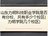 山东力明科技职业学院是否有分校，共有多少个校区(力明学院几个校区)