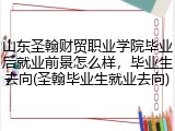 山东圣翰财贸职业学院毕业后就业前景怎么样，毕业生去向(圣翰毕业生就业去向)