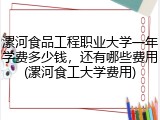 漯河食品工程职业大学一年学费多少钱，还有哪些费用(漯河食工大学费用)