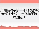 广州航海学院一年财政拨款大概多少钱(广州航海学院财政拨款)