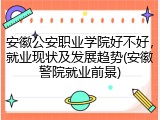 安徽公安职业学院好不好，就业现状及发展趋势(安徽警院就业前景)