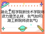 湖北工程学院新技术学院师资力量怎么样，名气如何(湖工新院师资名气)