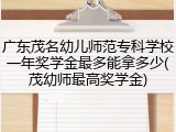 广东茂名幼儿师范专科学校一年奖学金最多能拿多少(茂幼师最高奖学金)