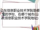 山东信息职业技术学院是哪里的学校，在哪个城市(山东信息职业技术学院地址)
