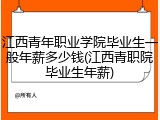 江西青年职业学院毕业生一般年薪多少钱(江西青职院毕业生年薪)