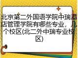 北京第二外国语学院中瑞酒店管理学院有哪些专业，几个校区(北二外中瑞专业校区)