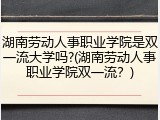湖南劳动人事职业学院是双一流大学吗?(湖南劳动人事职业学院双一流？)