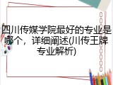 四川传媒学院最好的专业是哪个，详细阐述(川传王牌专业解析)
