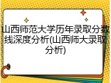 山西师范大学历年录取分数线深度分析(山西师大录取分析)