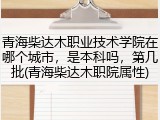 青海柴达木职业技术学院在哪个城市，是本科吗，第几批(青海柴达木职院属性)