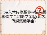 北京艺术传媒职业学院有哪些奖学金和助学金呢(北艺传媒奖助学金)