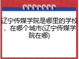 辽宁传媒学院是哪里的学校，在哪个城市(辽宁传媒学院在哪)