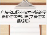 广东松山职业技术学院的学费和住宿费明细(学费住宿费明细)
