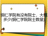 铜仁学院有没有院士，大概多少(铜仁学院院士数量)