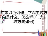 广东以色列理工学院主攻方向是什么，怎么样(广以主攻方向如何)