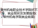 常州机电职业技术学院好不好，就业现状及发展趋势(常州机电学院就业前景)