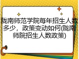 陇南师范学院每年招生人数多少，政策变动如何(陇南师院招生人数政策)