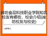 潍坊食品科技职业学院知名校友有哪些，校史介绍(潍坊校友与校史)