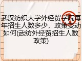武汉纺织大学外经贸学院每年招生人数多少，政策变动如何(武纺外经贸招生人数政策)