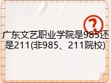 广东文艺职业学院是985还是211(非985、211院校)