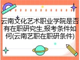 云南文化艺术职业学院是否有在职研究生,报考条件如何(云南艺职在职研条件)