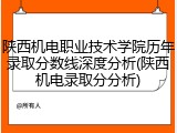 陕西机电职业技术学院历年录取分数线深度分析(陕西机电录取分分析)