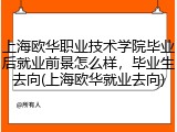 上海欧华职业技术学院毕业后就业前景怎么样，毕业生去向(上海欧华就业去向)