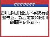 四川邮电职业技术学院有哪些专业，就业前景如何(川邮职院专业就业)