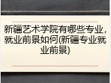 新疆艺术学院有哪些专业，就业前景如何(新疆专业就业前景)