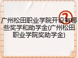 广州松田职业学院开设有哪些奖学和助学金(广州松田职业学院奖助学金)