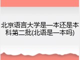 北京语言大学是一本还是本科第二批(北语是一本吗)