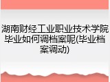 湖南财经工业职业技术学院毕业如何调档案呢(毕业档案调动)