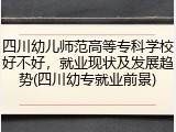 四川幼儿师范高等专科学校好不好，就业现状及发展趋势(四川幼专就业前景)