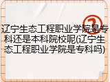 辽宁生态工程职业学院是专科还是本科院校呢(辽宁生态工程职业学院是专科吗)
