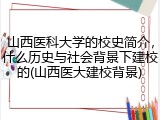 山西医科大学的校史简介，什么历史与社会背景下建校的(山西医大建校背景)
