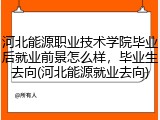 河北能源职业技术学院毕业后就业前景怎么样，毕业生去向(河北能源就业去向)