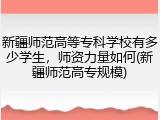 新疆师范高等专科学校有多少学生，师资力量如何(新疆师范高专规模)