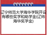 辽宁师范大学海华学院开设有哪些奖学和助学金(辽师海华奖学金)