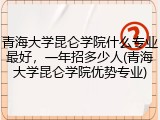 青海大学昆仑学院什么专业最好，一年招多少人(青海大学昆仑学院优势专业)