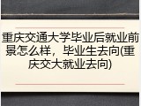 重庆交通大学毕业后就业前景怎么样，毕业生去向(重庆交大就业去向)