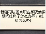 新疆司法警官职业学院就读期间挂科了怎么办呢？(挂科怎么办)