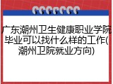 广东潮州卫生健康职业学院毕业可以找什么样的工作(潮州卫院就业方向)