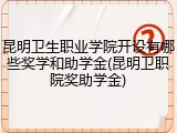 昆明卫生职业学院开设有哪些奖学和助学金(昆明卫职院奖助学金)