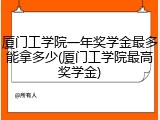厦门工学院一年奖学金最多能拿多少(厦门工学院最高奖学金)