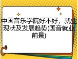 中国音乐学院好不好，就业现状及发展趋势(国音就业前景)